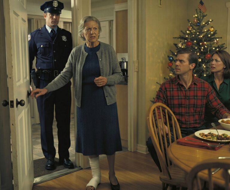 I Arrived at Christmas Dinner in a Cast — My Son Laughed… Until the Police Walked In