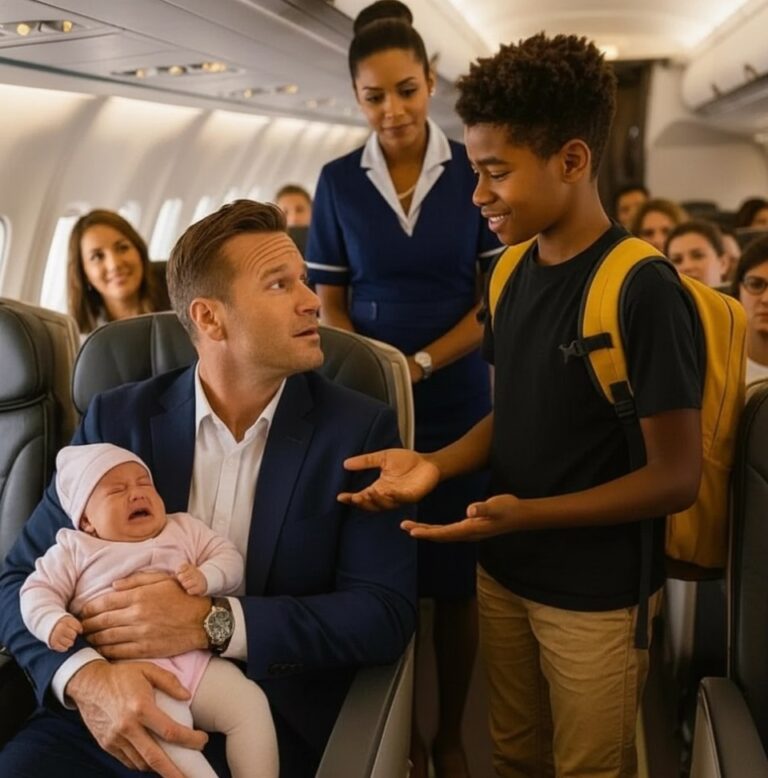 The Billionaire’s Baby Wouldn’t Stop Crying on the Plane — Until a Quiet Teen Boy Stepped Forward and Changed Everything