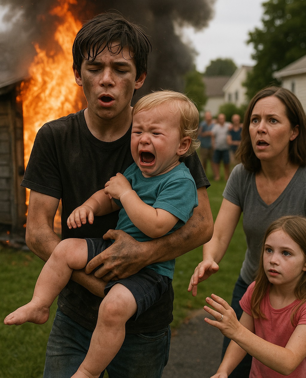 My Son Ran Into the Flames to Save a Toddler Boy — What Happened the Next Day Changed Our Lives Forever