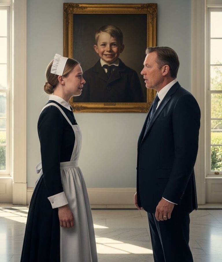 “Sir… This Boy Lived With Me Until He Was Fourteen”—The Words That Made a Millionaire Freeze Before an Old Portrait